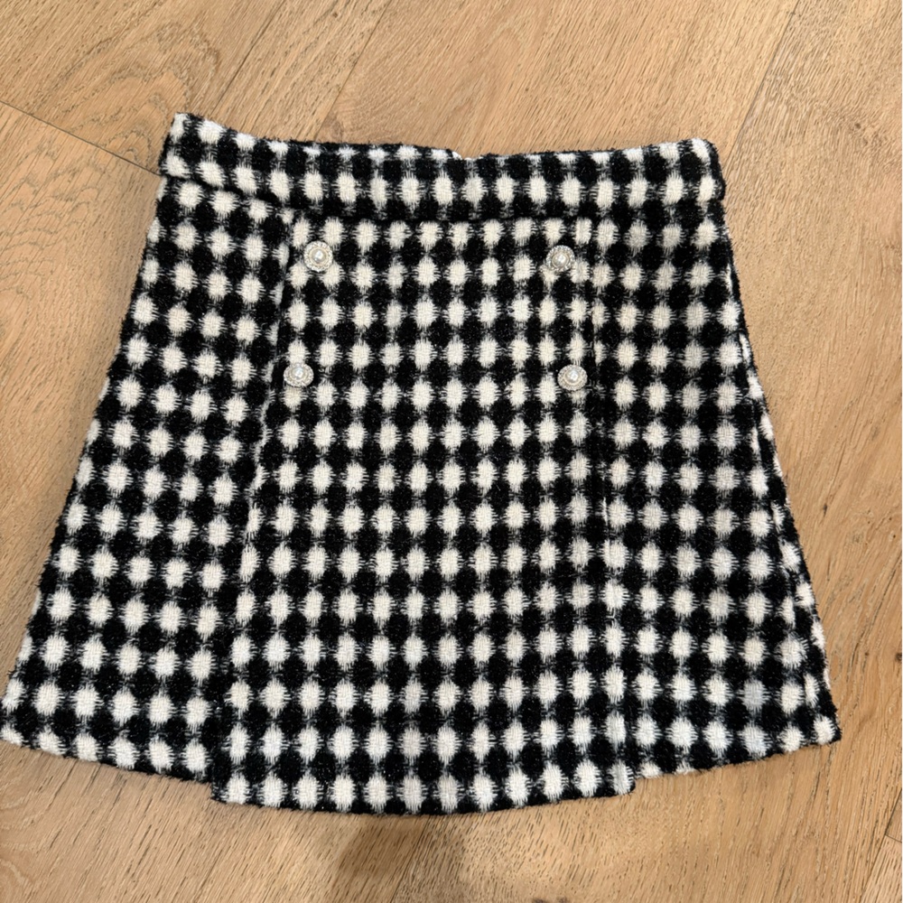 GB Girls Houndstooth Patterned Skirt